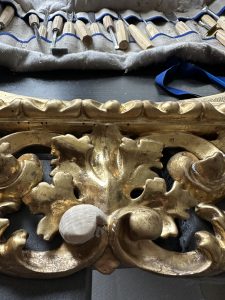 Ornament carved and adhered.